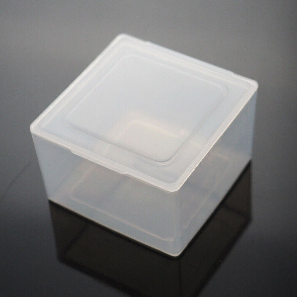 US 4-8 Pc Square Plastic Storage Container Box Clear Rectangle Case Coins Travel