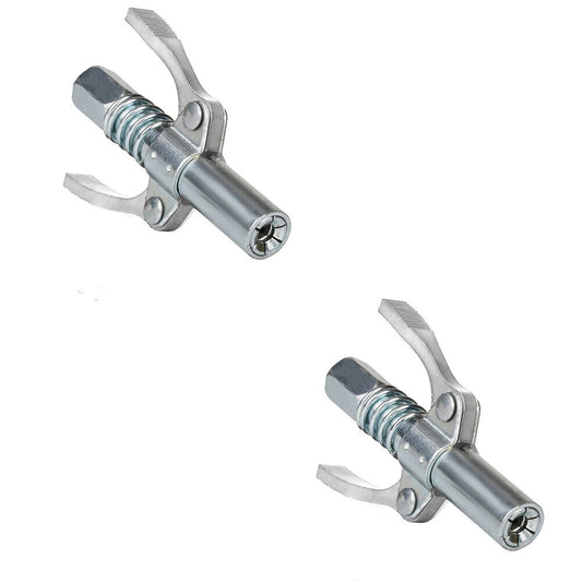 US 2-4 Pcs Grease Gun Coupler Double Handle High Pressure Quick Release Lock Oil