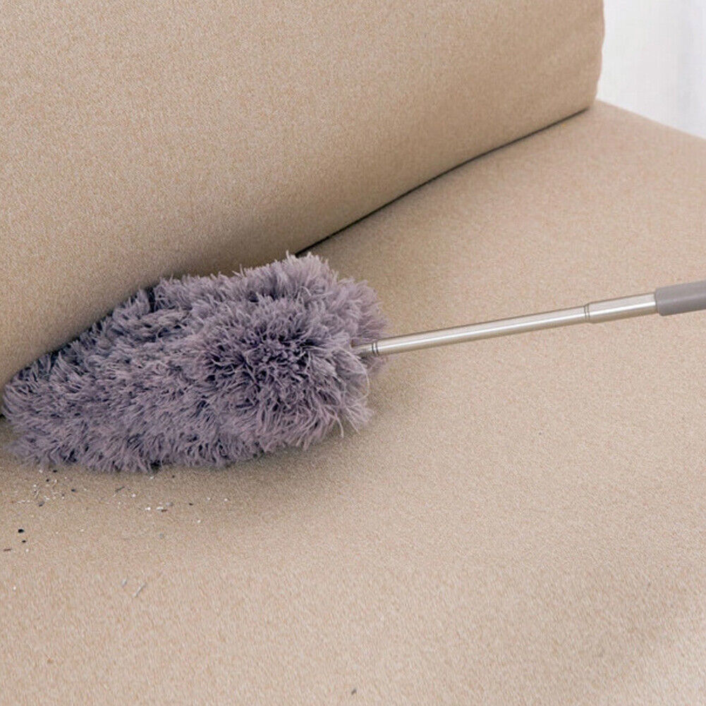 US 1-2 Pcs Adjustable Microfiber Feather Duster Extend Brush Household Cleaning