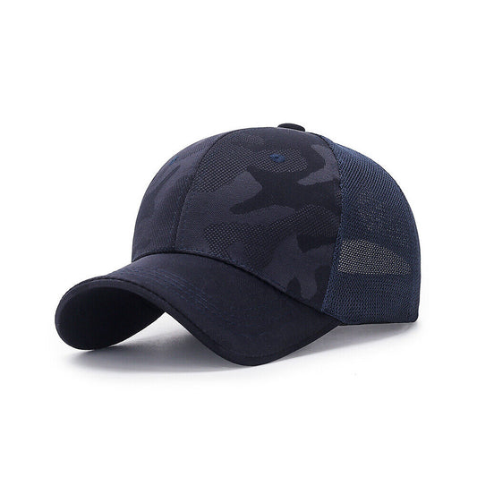 US 1~2Pcs Baseball Cap Mesh Snap Back Classic Trucker Camouflage Hat All Seasons