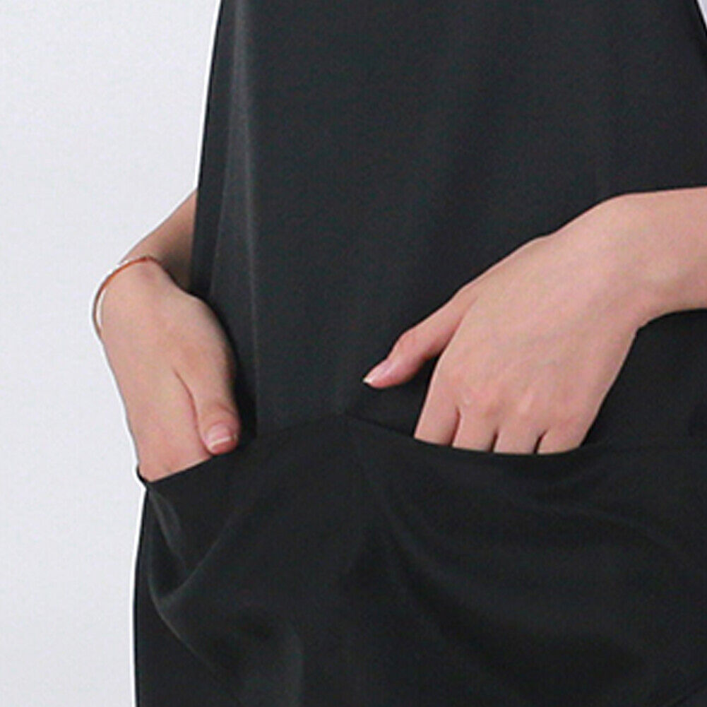 US 2-4 Pcs Waterproof Chef Apron Black Catering Cooking Kitchen Butcher 2 Pocket