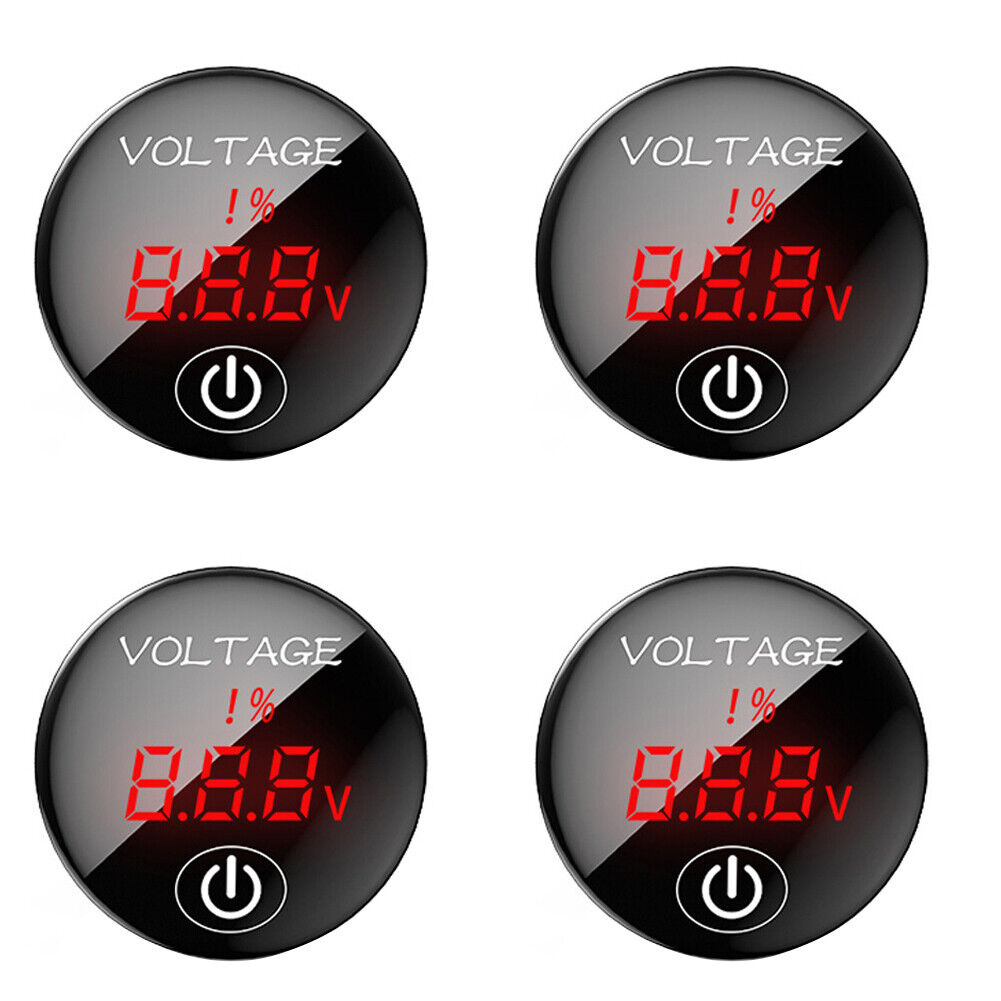 US 2-4 Pcs DC 12V-24V Car Motorcycle LED Digital Voltage Meter Display Voltmeter