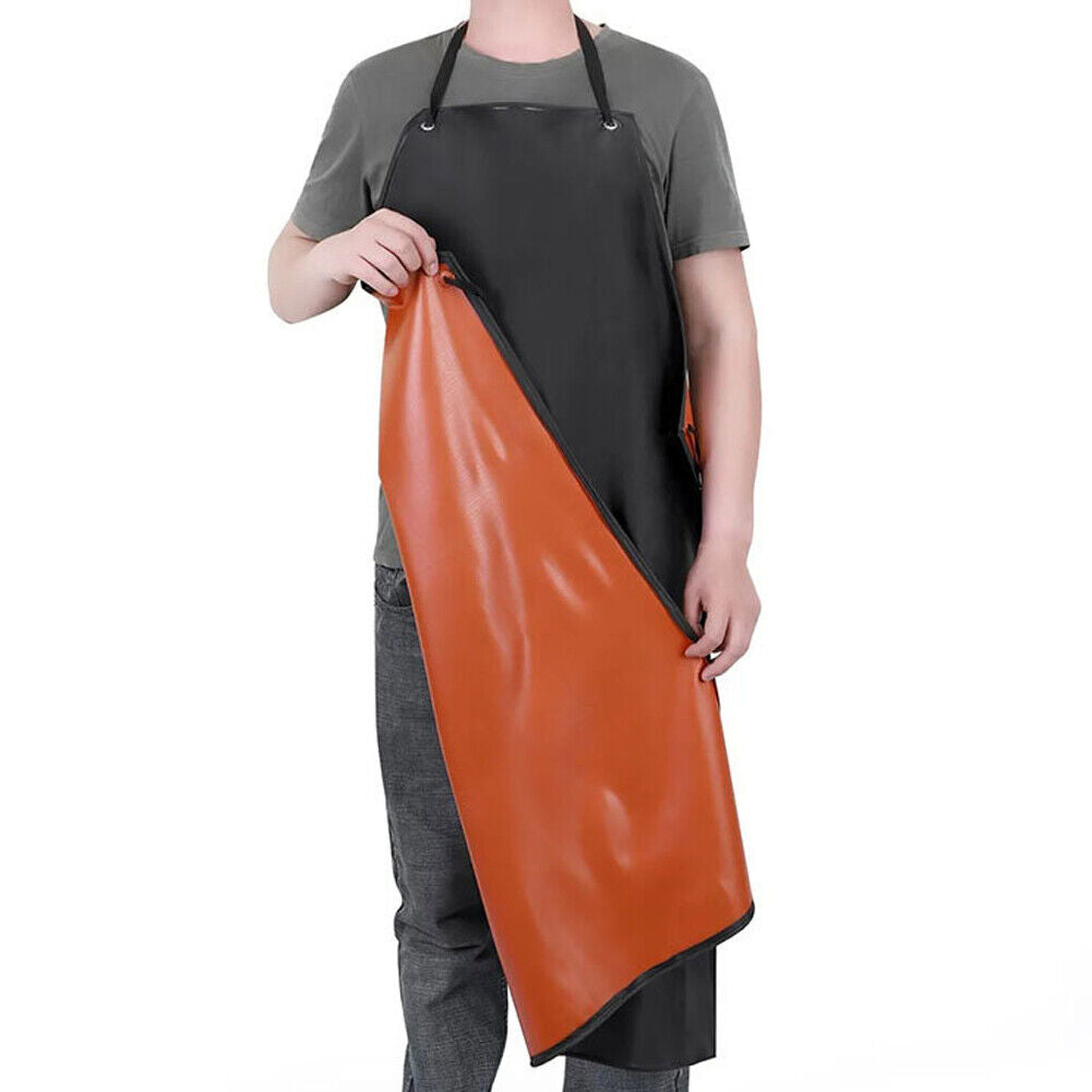 US Heavy Duty Vinyl Waterproof Apron Chemical Resistant PVC Industrial 42x29.5''