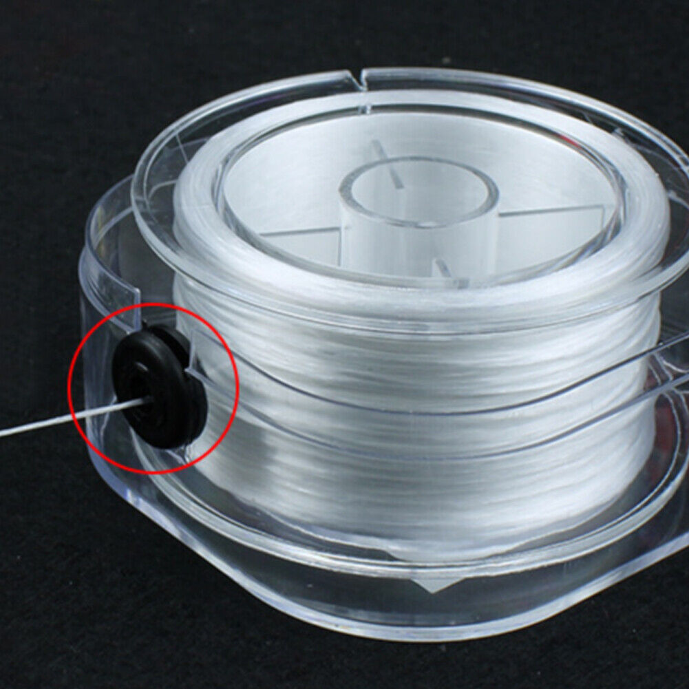 US 1-2 Pack 1 Rolls 0.8mm Flat Stretchy Bracelet Strings with Organizing Case