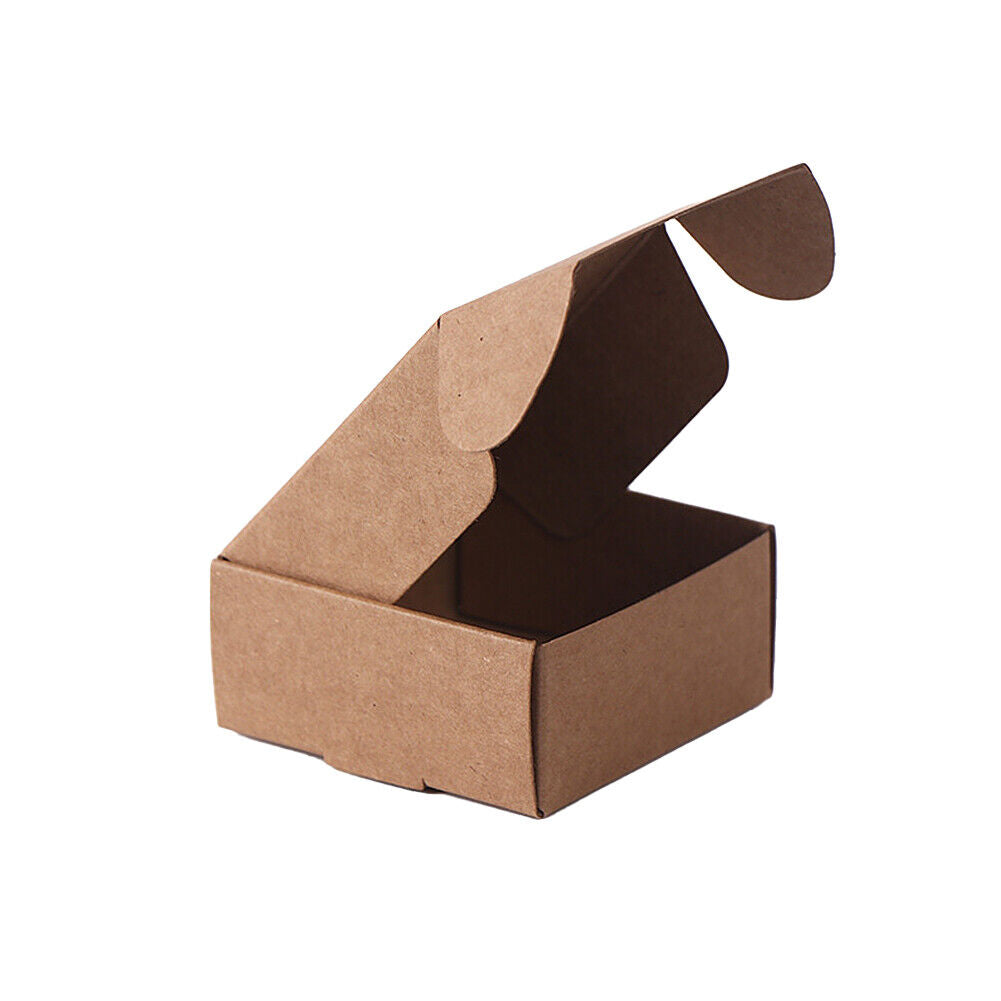 US 50-100 Pack Mini Kraft Jewelry Gift Packing Coin Candy Ornaments Favor Boxes