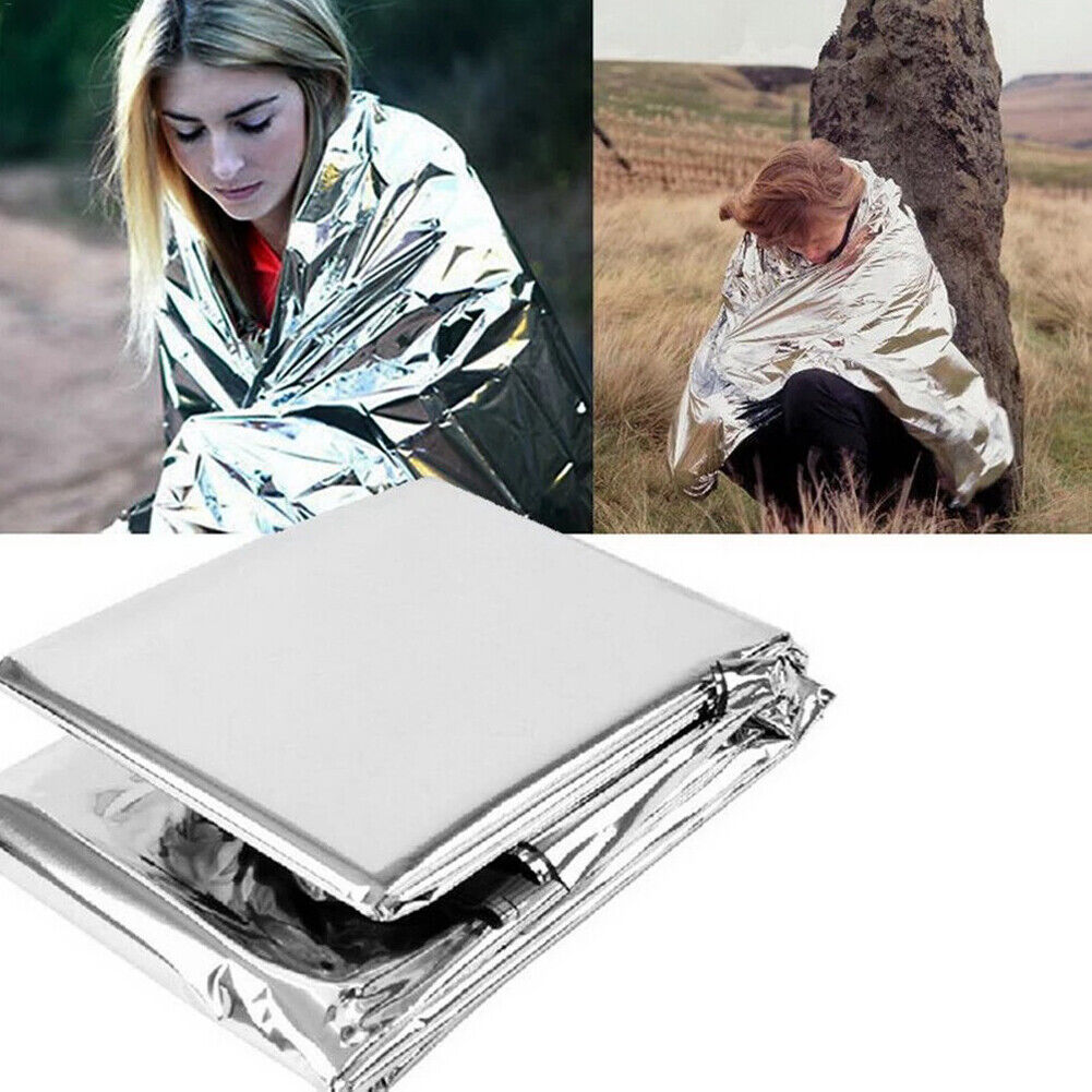 US 15-30 PACK Emergency Solar Blanket Survival Safety Insulating Mylar Thermal