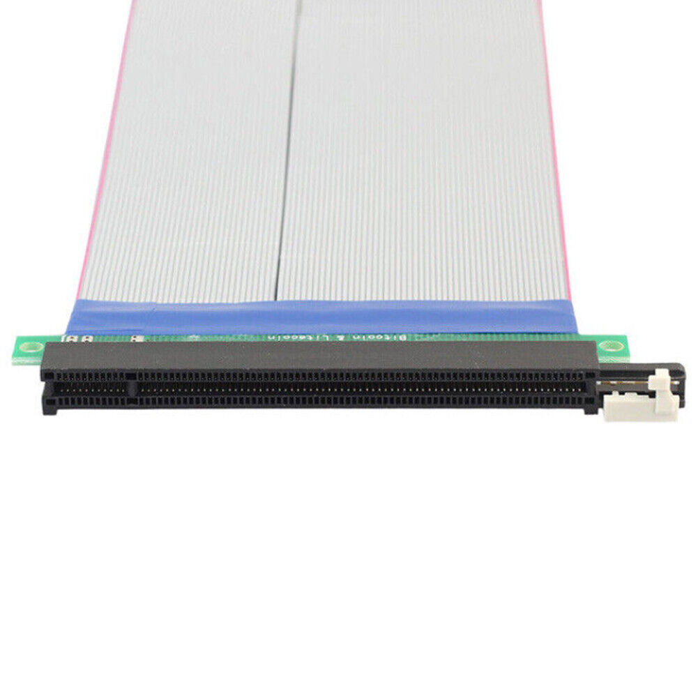 US 1-2 Pc PCI-E Express 16X-16X Power Riser Extender Card Molex IDE Ribbon Cable