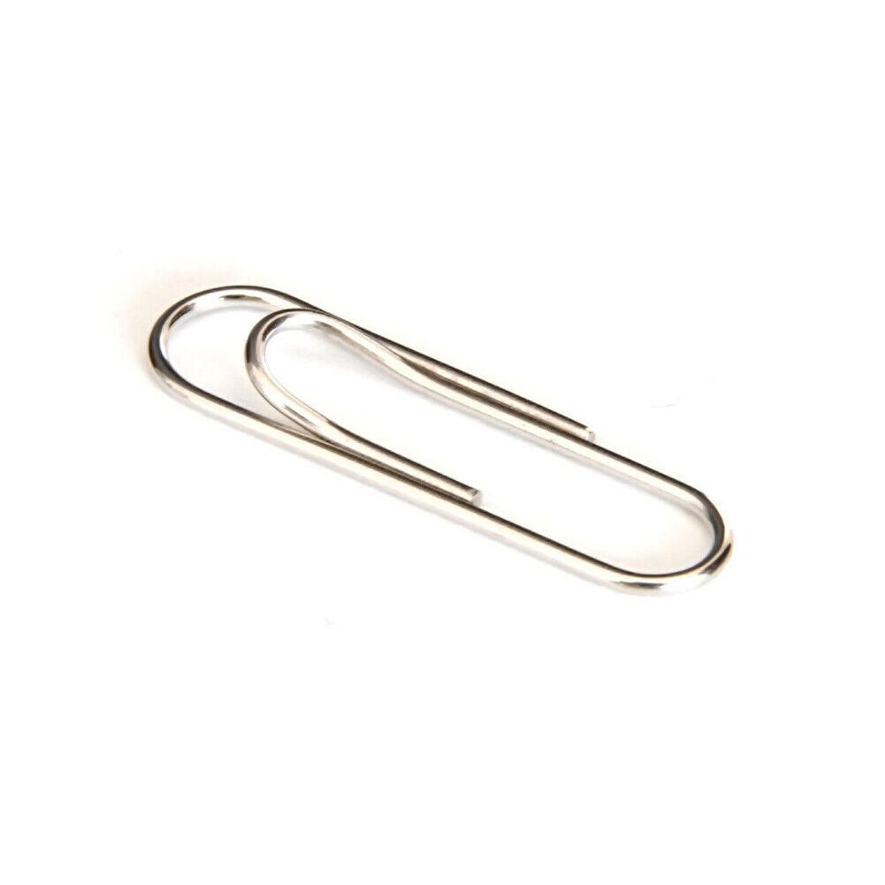 US 200-400 Pcs Large Jumbo Paper Clips 50mm Silver Smooth Craft School Office