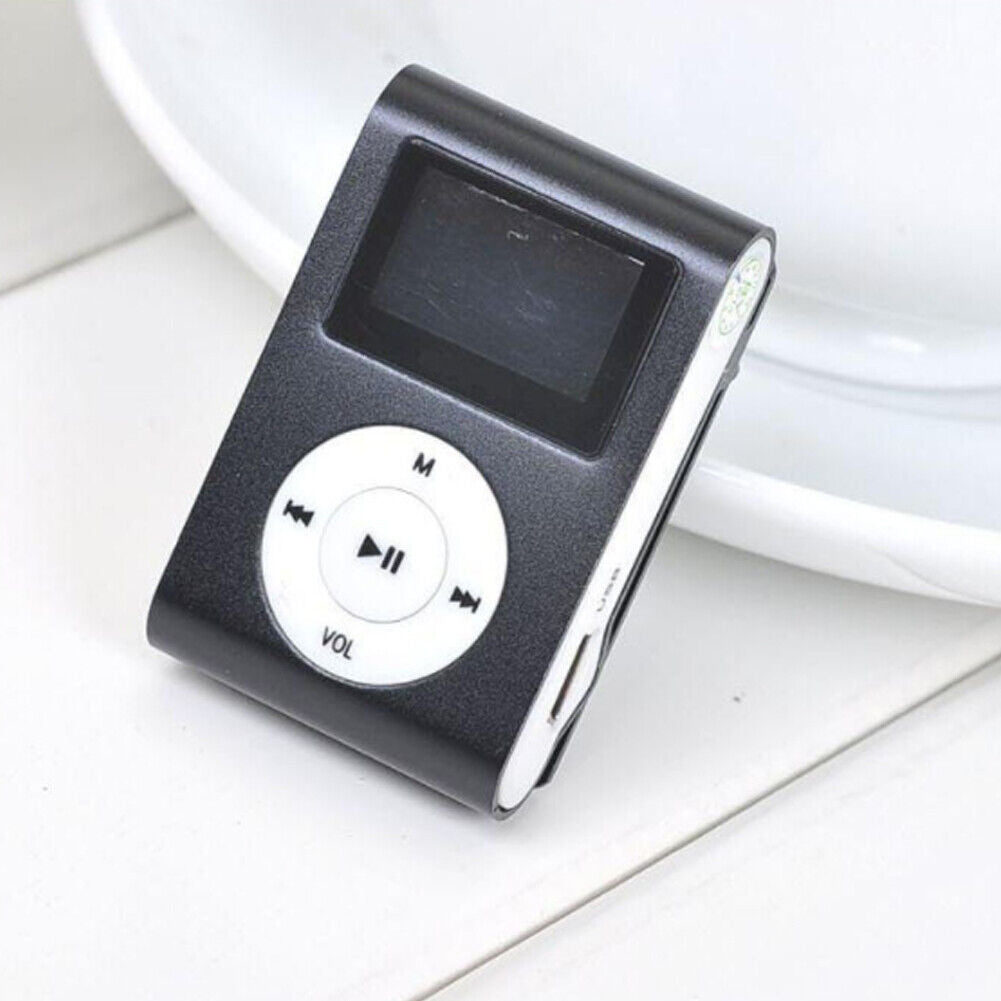 US 2-4 Pc Portable Mini MP3 Music Player LCD Screen Sports Back Clip Memory Card