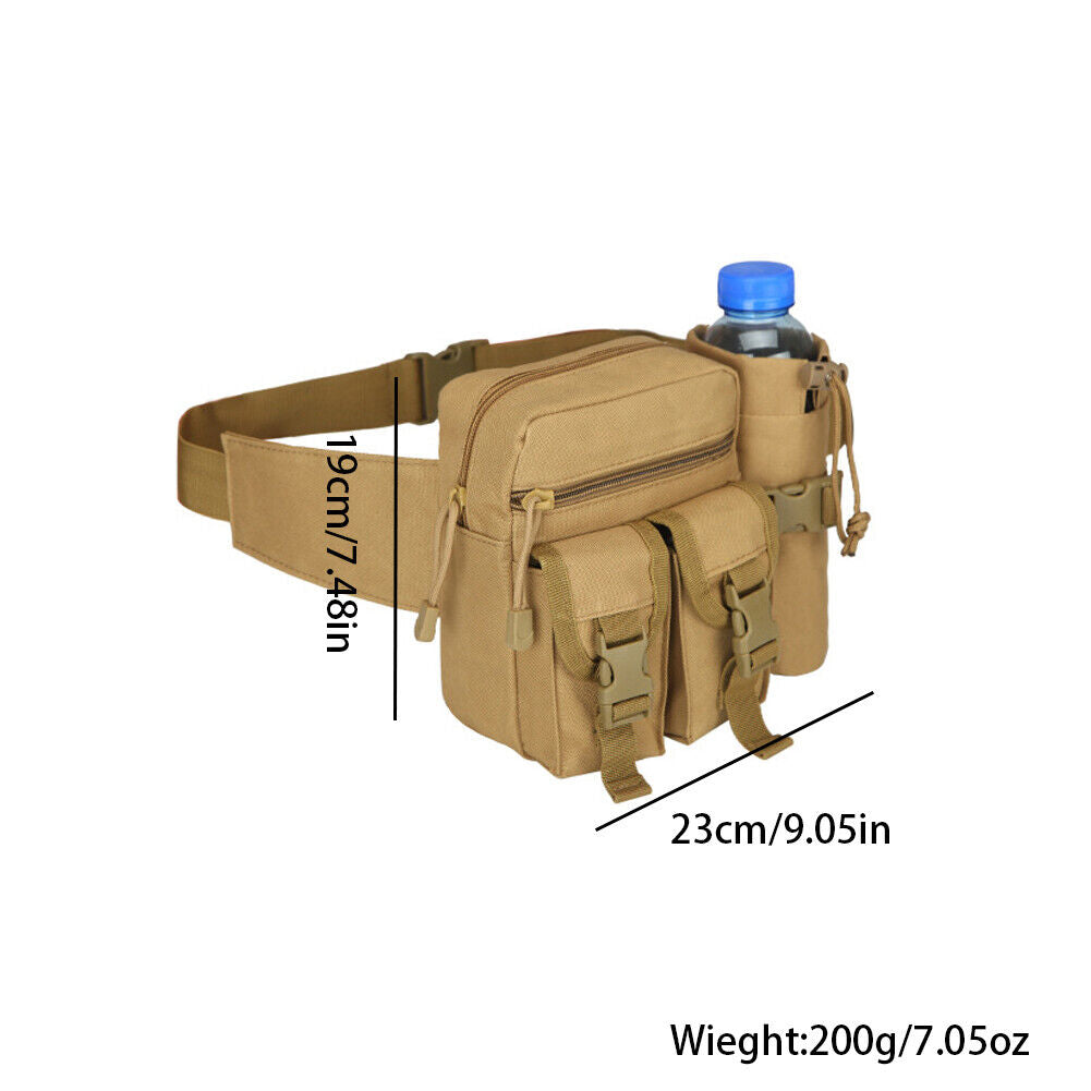 US Outdoor Utility Tactical Waist Fanny Pack Pouch Military Camping Belt Bag