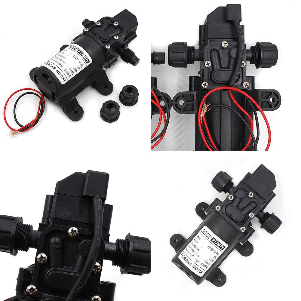 US 2 Pack 12V/24V Automatic Fresh Water High Pressure Diaphragm Pump 130PSI