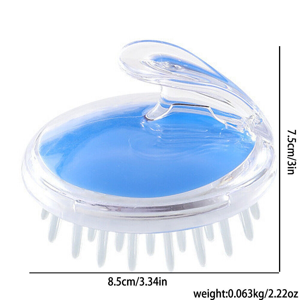 US 2-4 Pcs Silicone Scalp Massager Shampoo Brush Head Comb Bristle Hair Scrubber