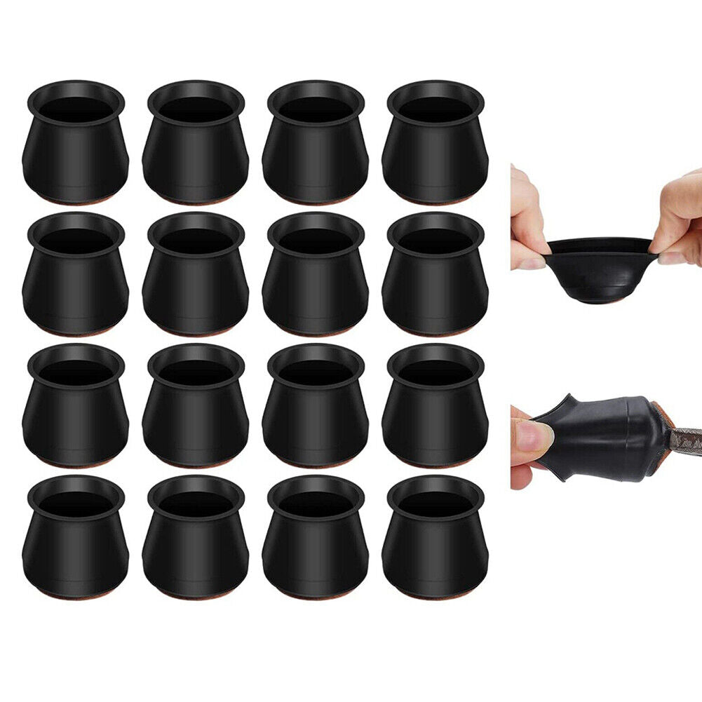 US 24-48 Pcs Furniture Protectors Silicone Chair Leg Caps Feet Cover Pads Table