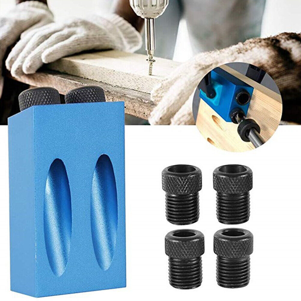 US 1-2 Set of 14 Pc Hole Jig Dowel Woodwork Guides Joint Angle Carpentry Locator