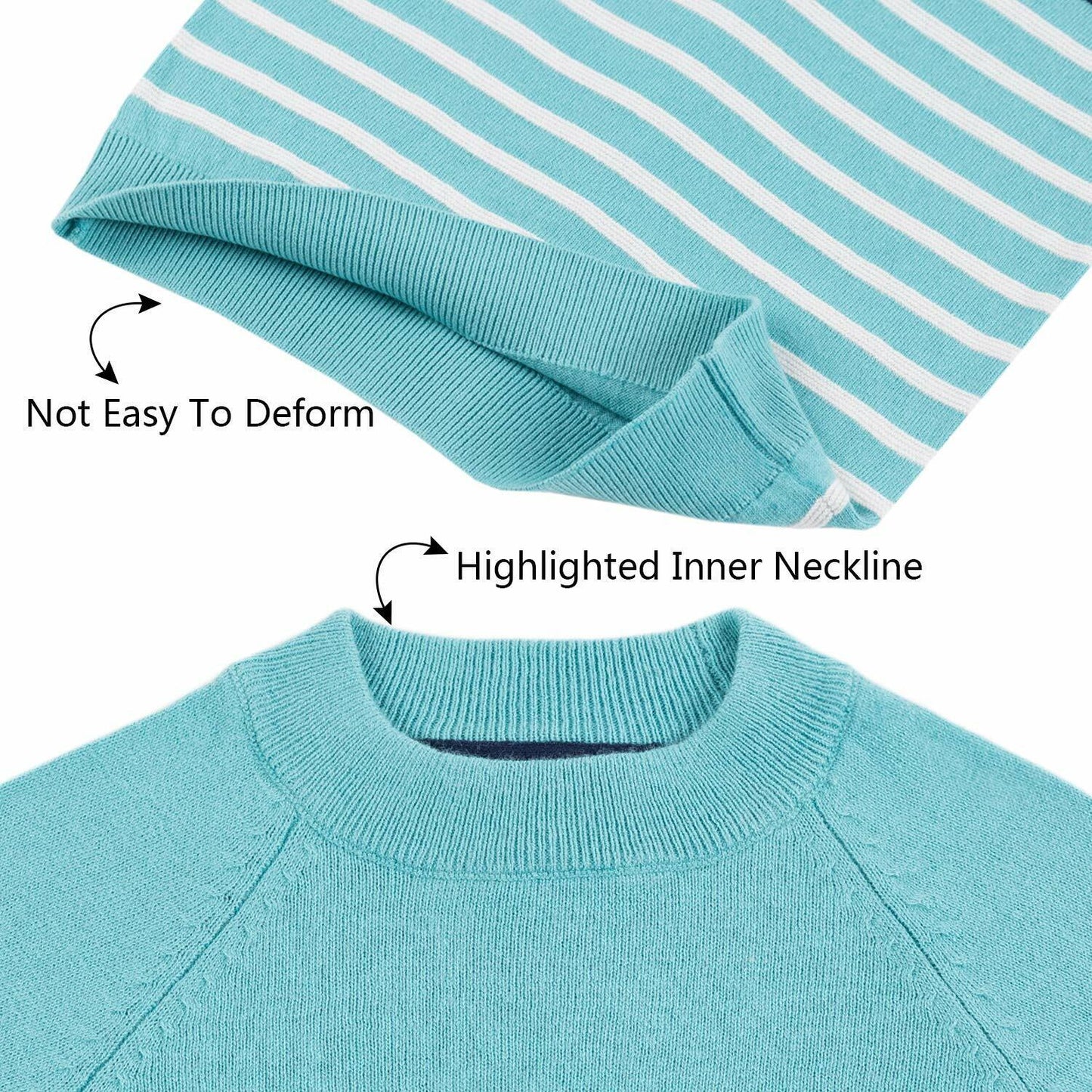 Sweater for Kid Baby Boy Toddler Soft Cute Crew Neck Stripe Long Sleeve Pullover
