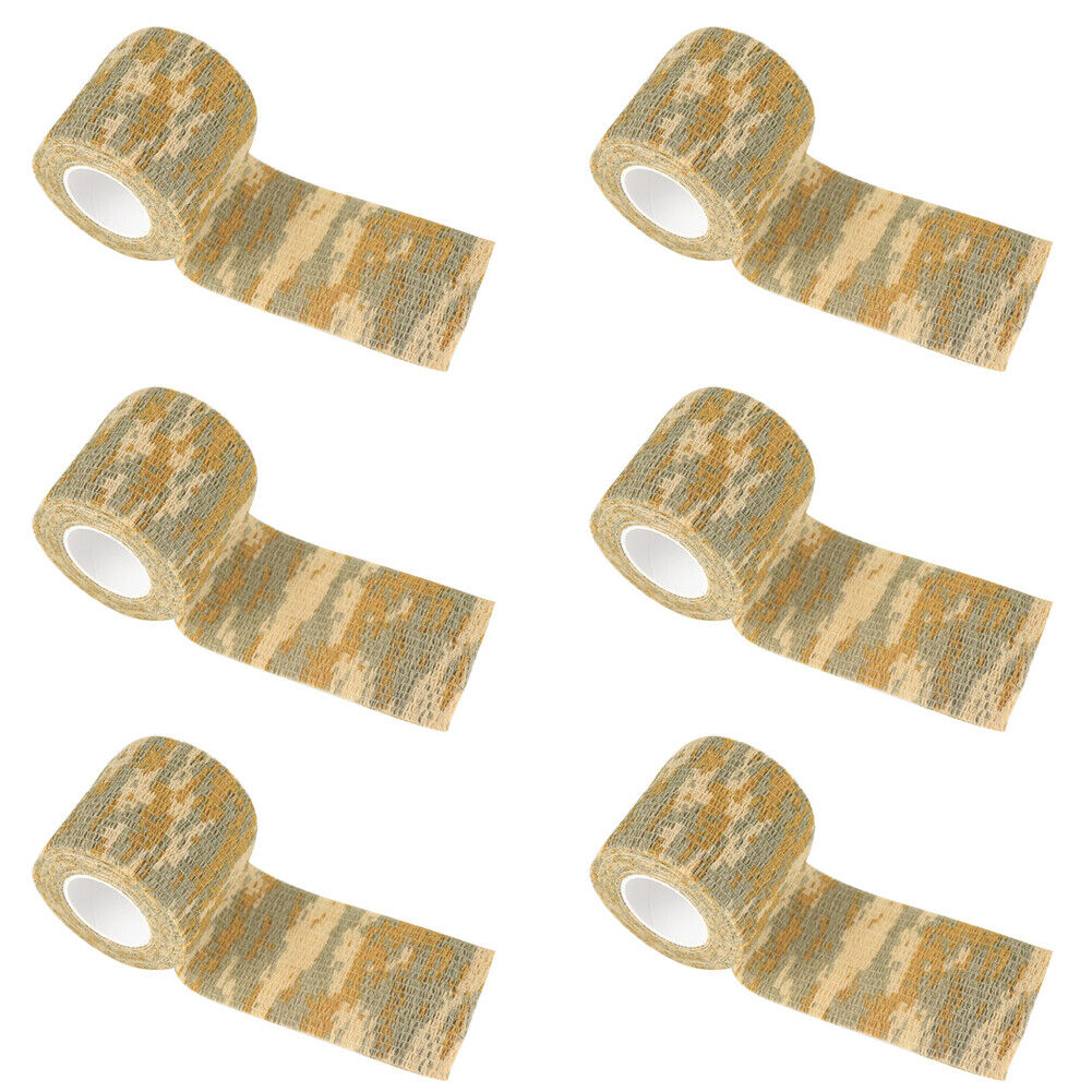 US 6-12 Pack Tactical Self-Adhesive Camouflage Tape For Outdoor Hunting Backpack