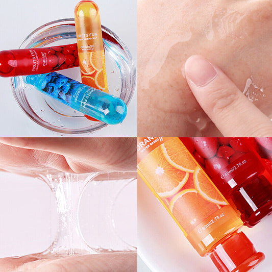 US 2 Pcs Edible Fruit Flavor Lubricant Sex Lube Water Based Lube Couple Oral Sex