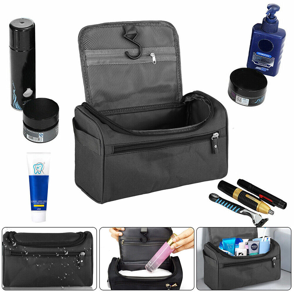 US 2-4 Pc Toiletry Bag Hanging Kit Wash Resistant Portable Makeup Organizer Case