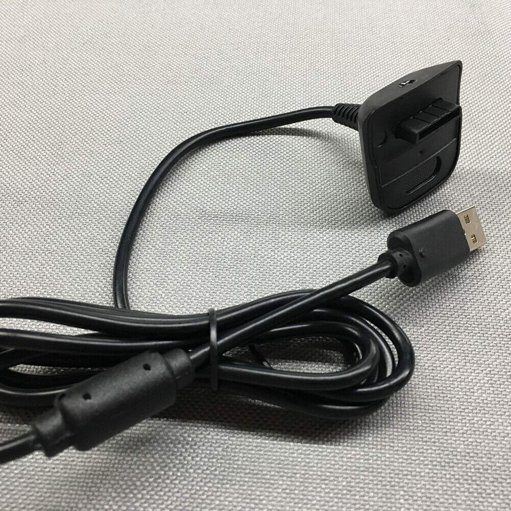 US 2-4 Pack Black USB Charger Charge Cable Cord for Xbox 360 Wireless Controller