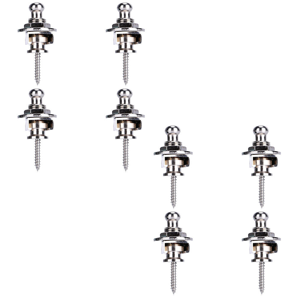 US 4-12 Pcs Guitar Strap Locks Buttons Security Quick Release Binding Components