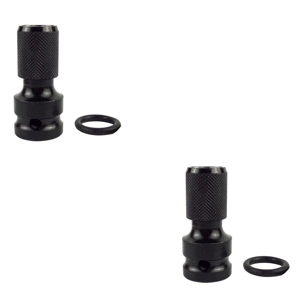 US 2-4 Pcs  1/2" Drive To 1/4" Socket Adapter Hex Drill Chuck Change