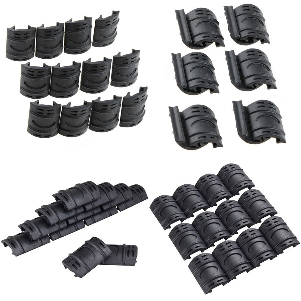 US 24-48 Pc Black Heat Resistant Weaver Picatinny Rail Cover