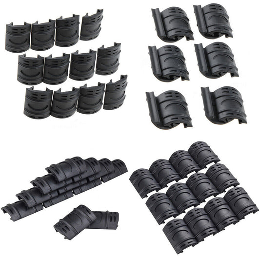 US 24-48 Pc Black Heat Resistant Weaver Picatinny Rail Cover