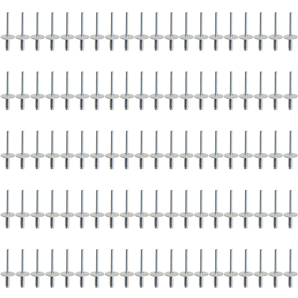 US100-200Pc 3/16" x 1/2" Pop Rivets Aluminum Dome Head Blind for Metal Fasteners