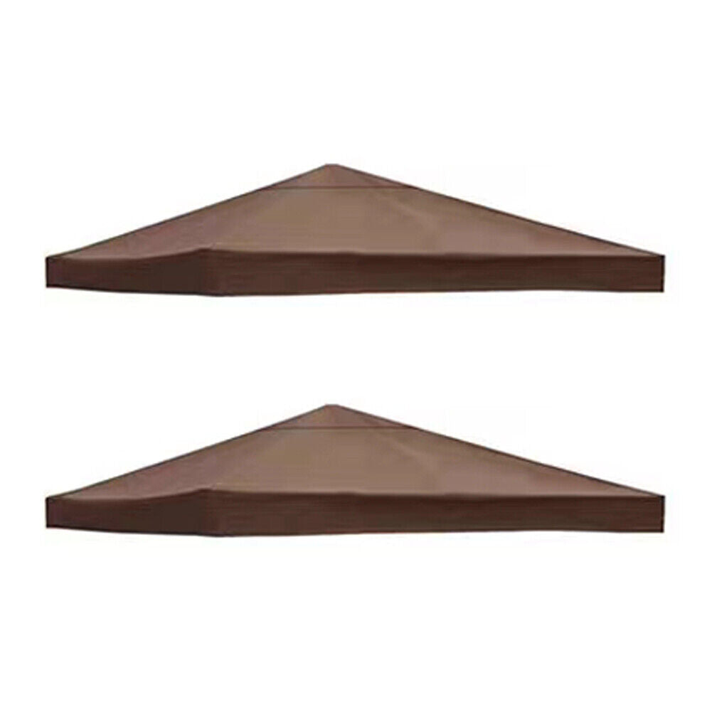 US 10'x10' Waterproof Gazebo 1 2Tier Top Replacement Canopy UV Sunshade Cover