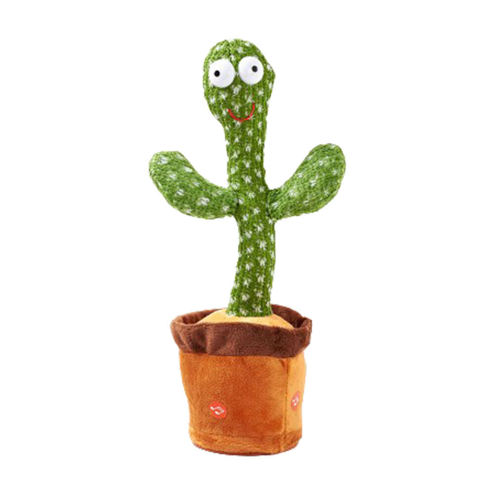 US 1-2 Pcs Tiktok Dancing Cactus Repeat Talking Plush Toy Singing Education Deco