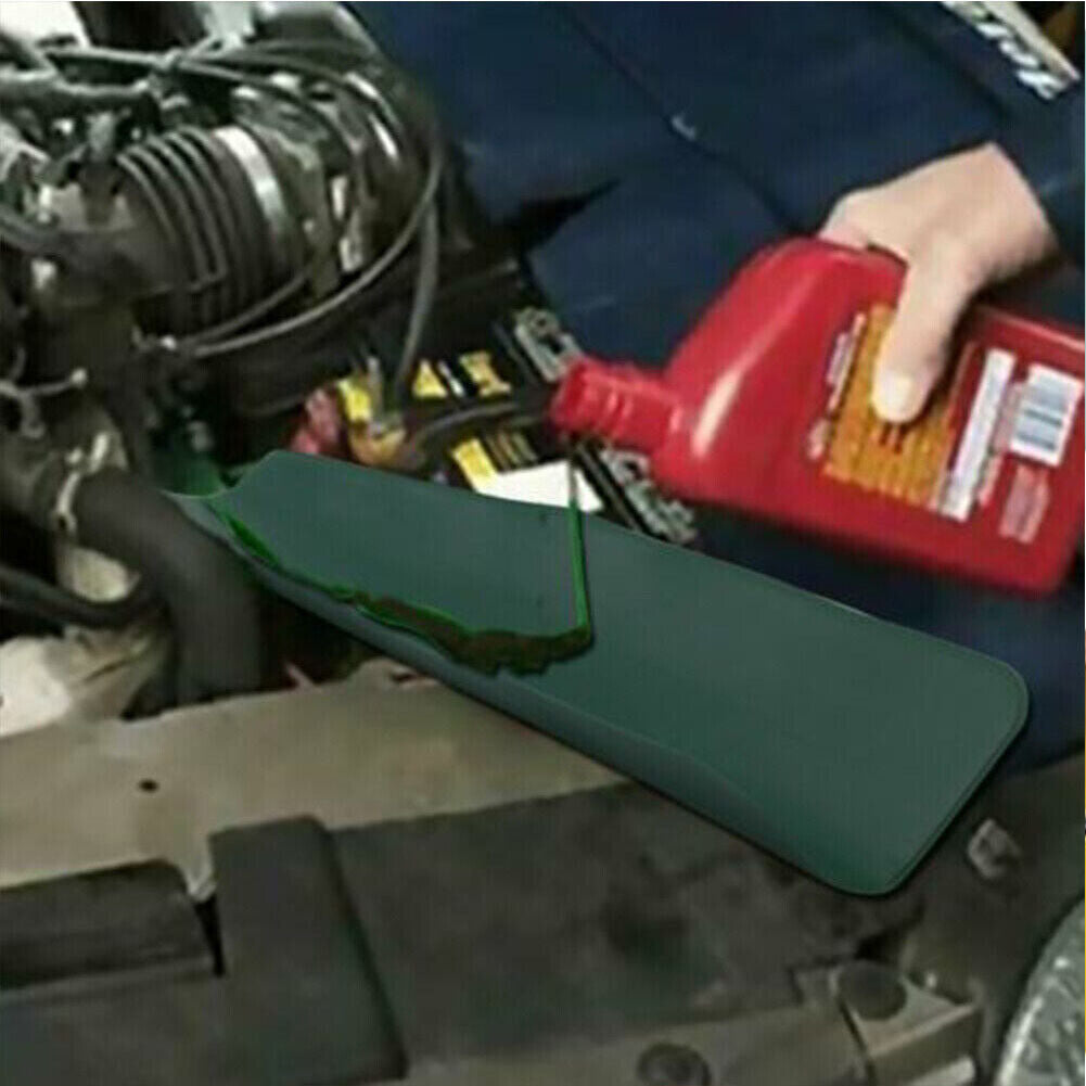 US 2-4 Pc 19.68''x7.87'' Funnel Oil Draining Tool Foldable Filter Reusable Drain