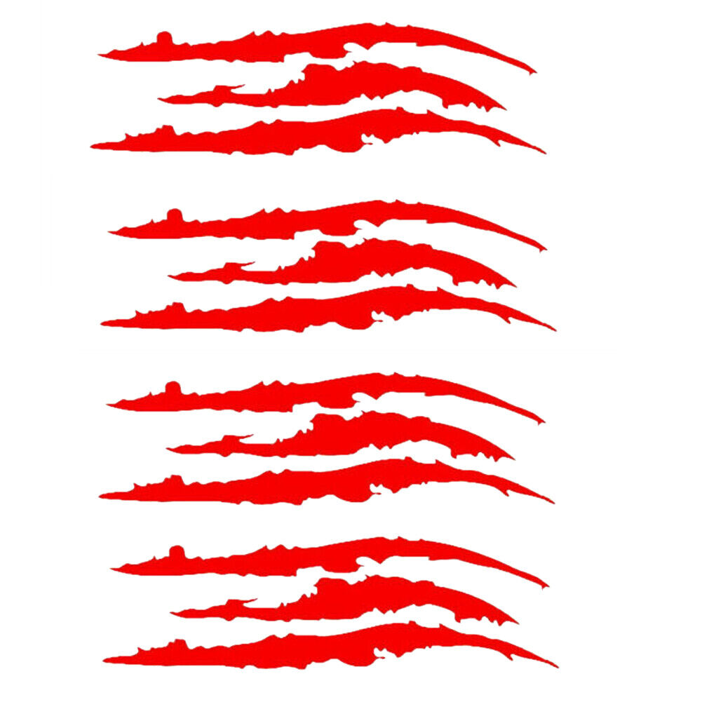 US 2-4Pc Monster Claw Mark Scratch Car Headlight Sticker Stripe Reflective Decal
