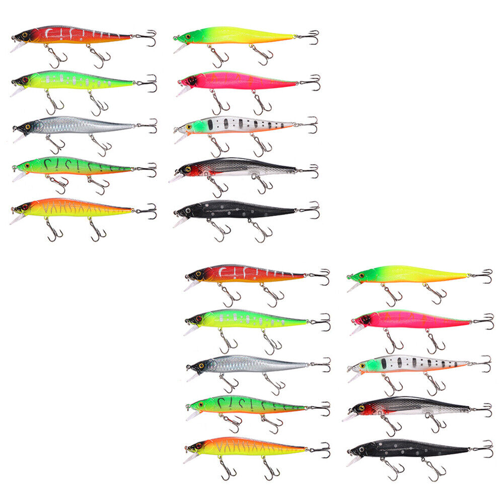 US 10-20 Pcs Multi Role Strike King Deep Suspending Jerkbait Flash Fishing Hook