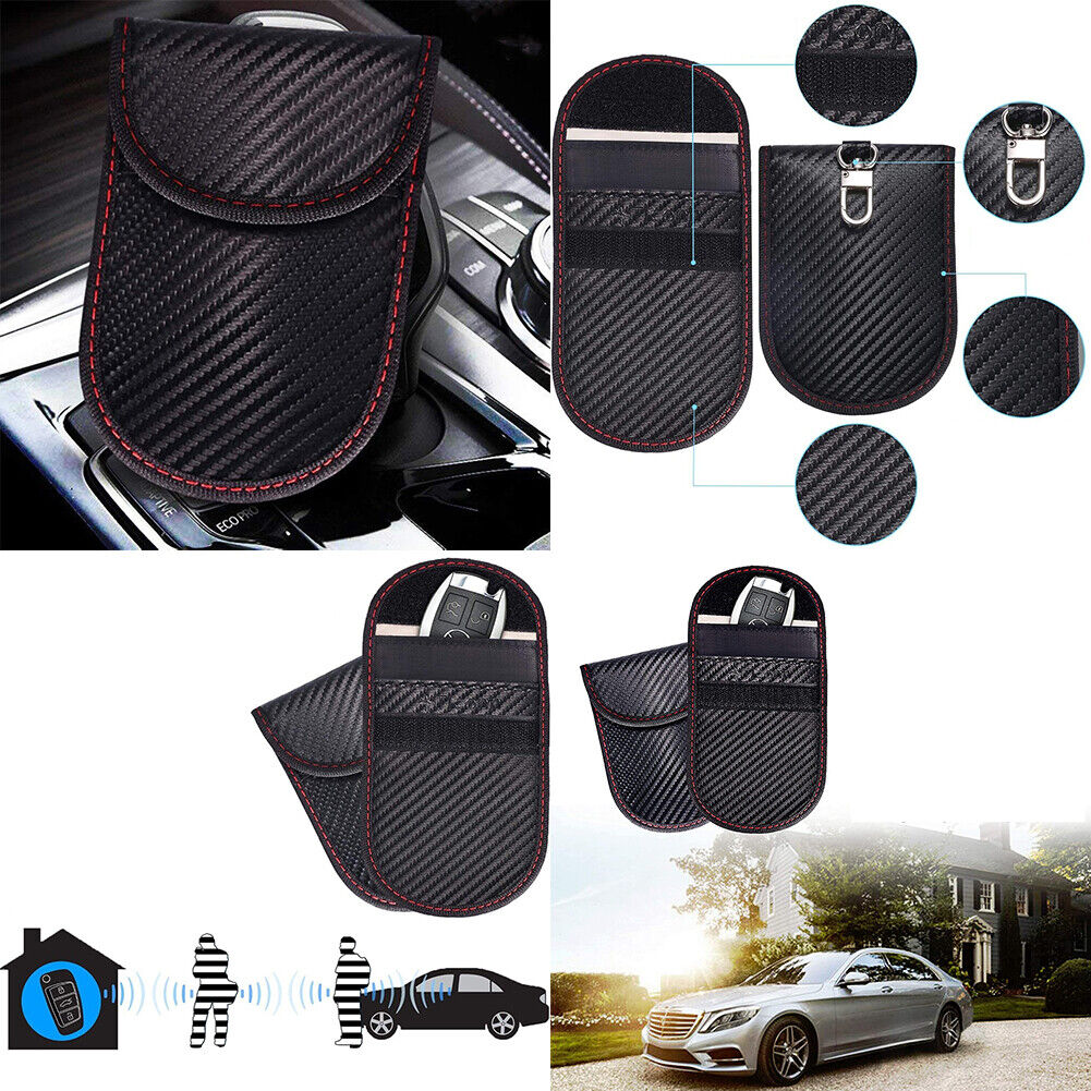 US 2-4 Pack Faraday Bag for Key Fob , Cage Protector - Car RFID Signal Blocking
