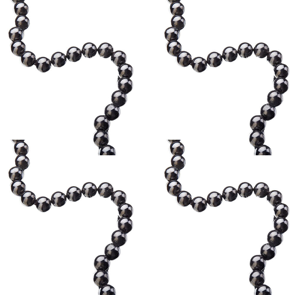 US 4/6/8/10MM Gunmetal Hematite Beads Round Natural Gemstone Metaphysical