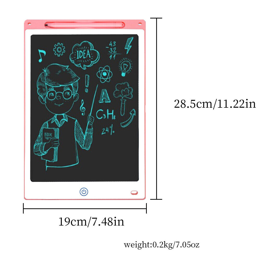 US 1-2 Pack 12" LCD Tablet Colorful Doodle Board Drawing Pad Kids Toys Gifts