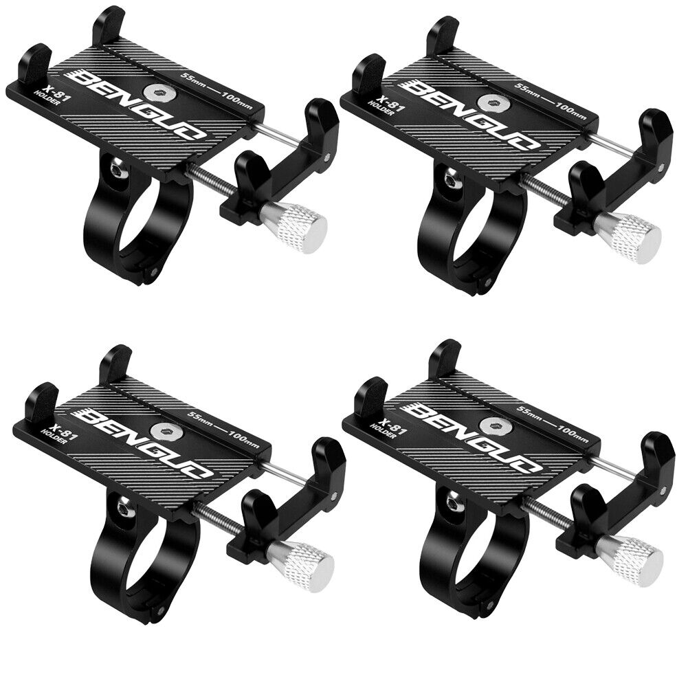 US 2-4 Pc Aluminum Motorcycle Bicycle Universal GPS Phone Holder Mount Handlebar
