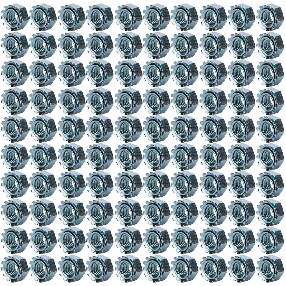 US 100 Pc Stainless Steel Keps K-L lock Nut with free spinning washer 3/8-16
