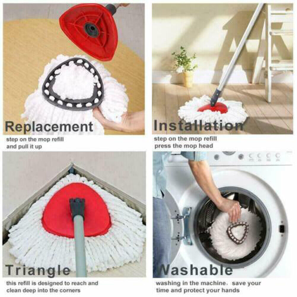 US 3-6 Pack Mop Replace Head Refills Compatible with O-Cedar Easy Wring Spin Mop