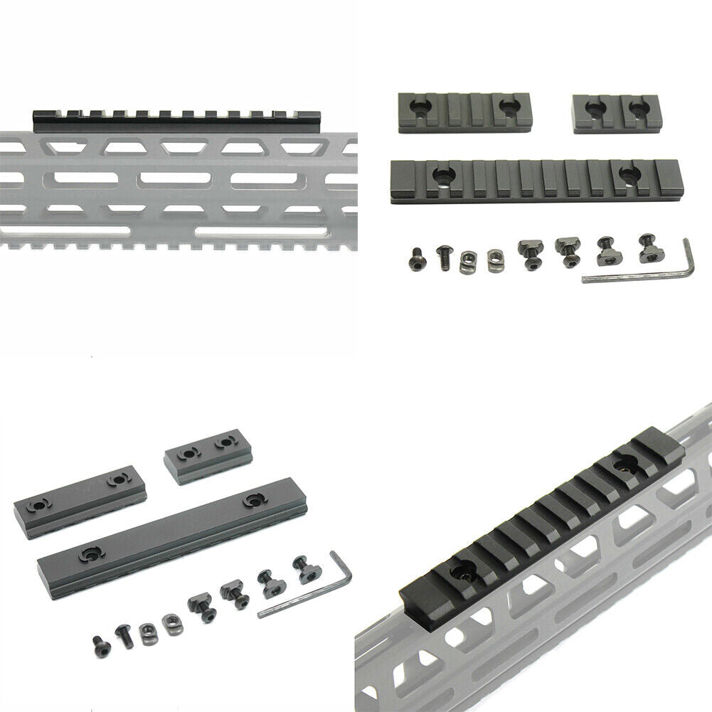 US M-Lok Picatinny Weaver Rail Section Aluminum 3 5 11 Slot 1.5" 2.5" 5"