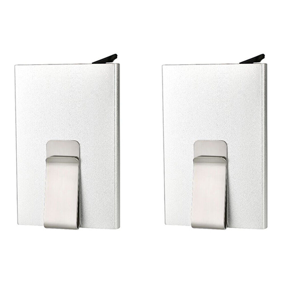 US Mens RFID Blocking Slim Money Clip Carbon Fiber Wallet ID Credit Card Holder