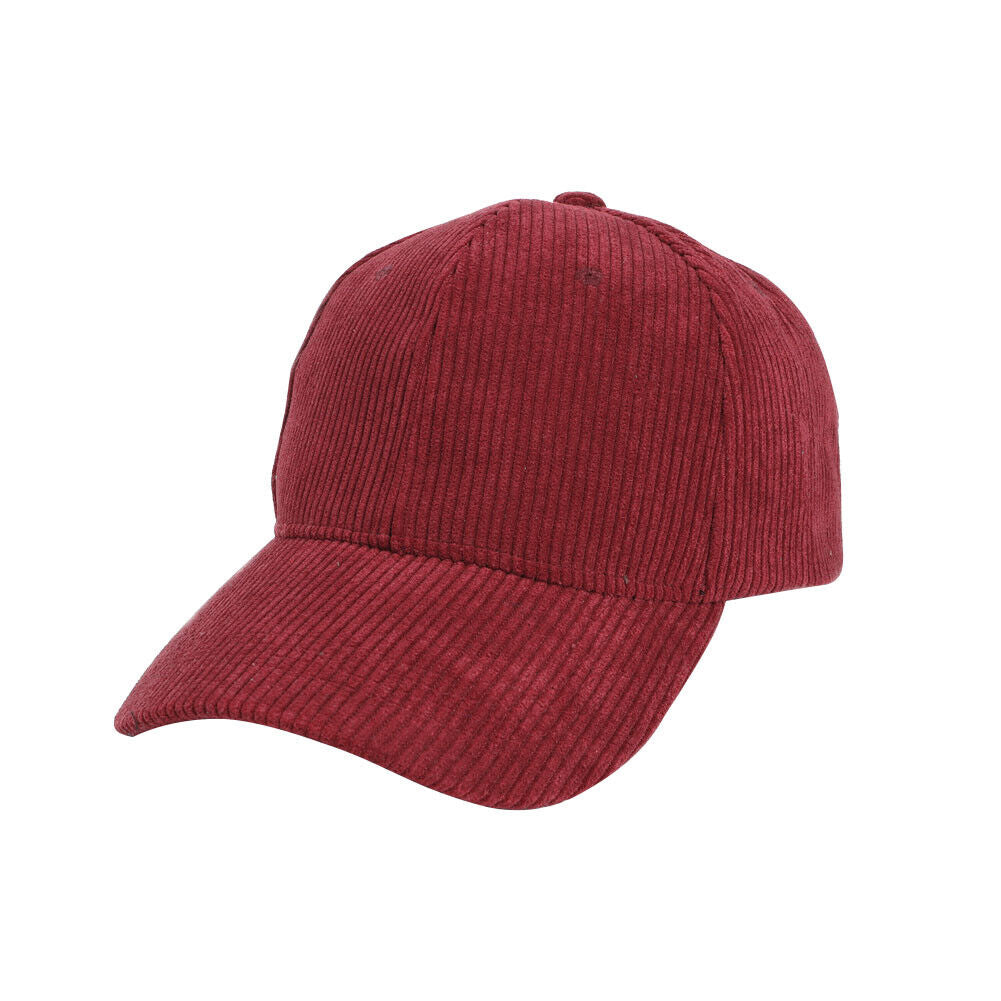 US 1-2 Pcs Cotton Corduroy Baseball Cap Classic Adjustable Plain Hat Warm Unisex
