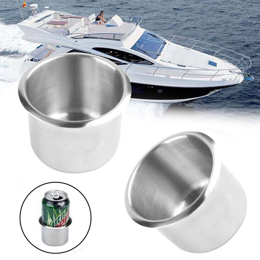 US 2-4 Pack Universal Stainless Steel Cup Drink Holders Boat Truck Marine Camper
