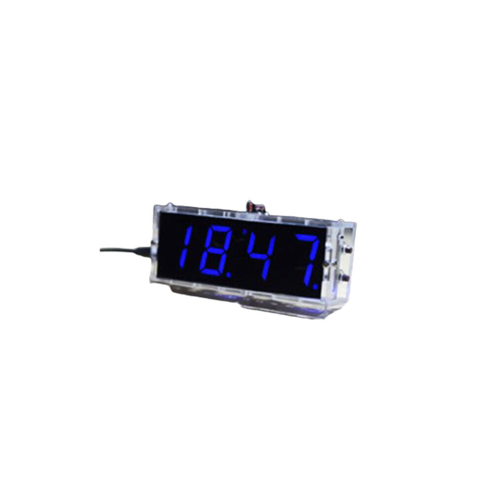 US DIY Digital Clock Kit 4-Digit Electronic LED Large Screen Light Control Time