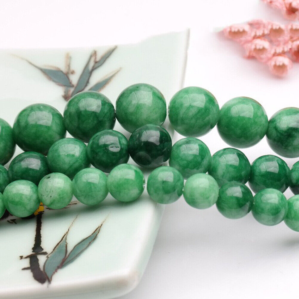 US 6/8/10/12mm Green Malachite Beads Round Loose Spacer Stone Jewelry Making DIY