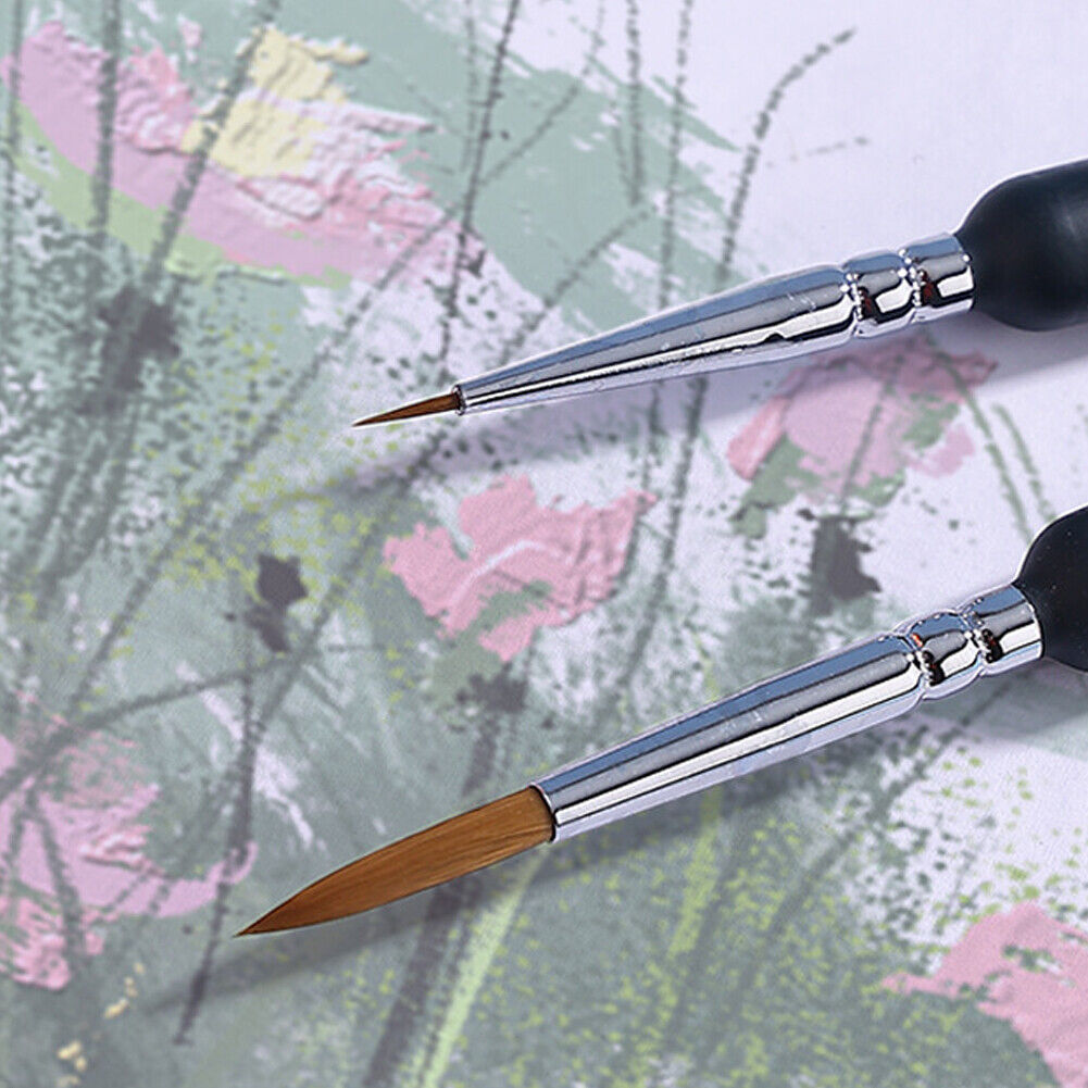 US 18-36  Pcs Miniature Paint Brush Weasel Hair Brush Fine Art Nail Oil Painting
