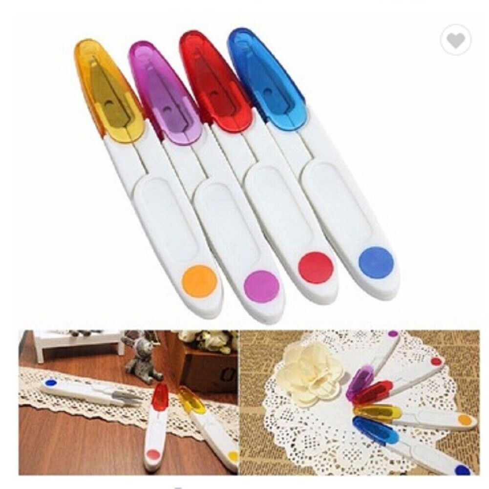 US 4-8 Pack Embroidery Sewing Snips Thread Cutter Cover Scissors Thrum Yarn