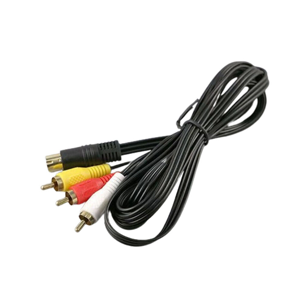 US 2-4 Pack 6FT Audio Video AV Composite Cable Cord for Sega Saturn RCA A/V
