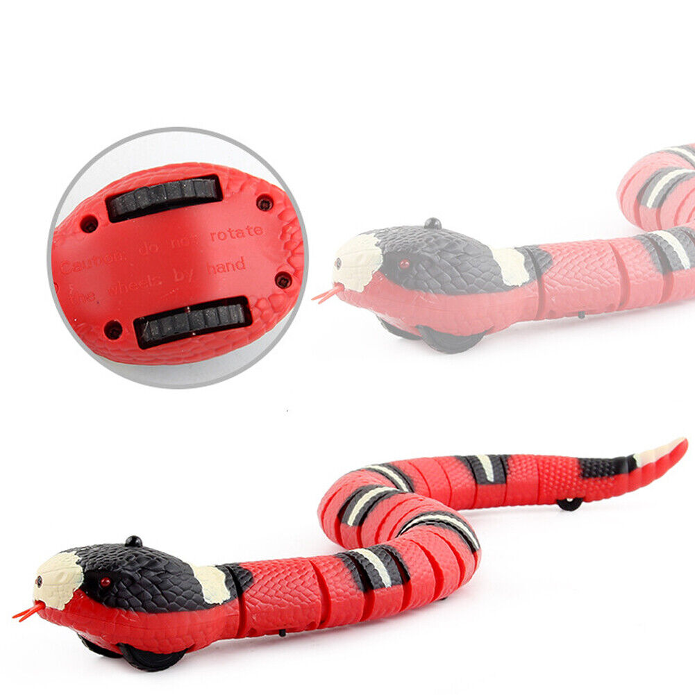 US 1-2 Pack USB Charging Smart Sensing Snake Electron Interactive Cat Dog Toys