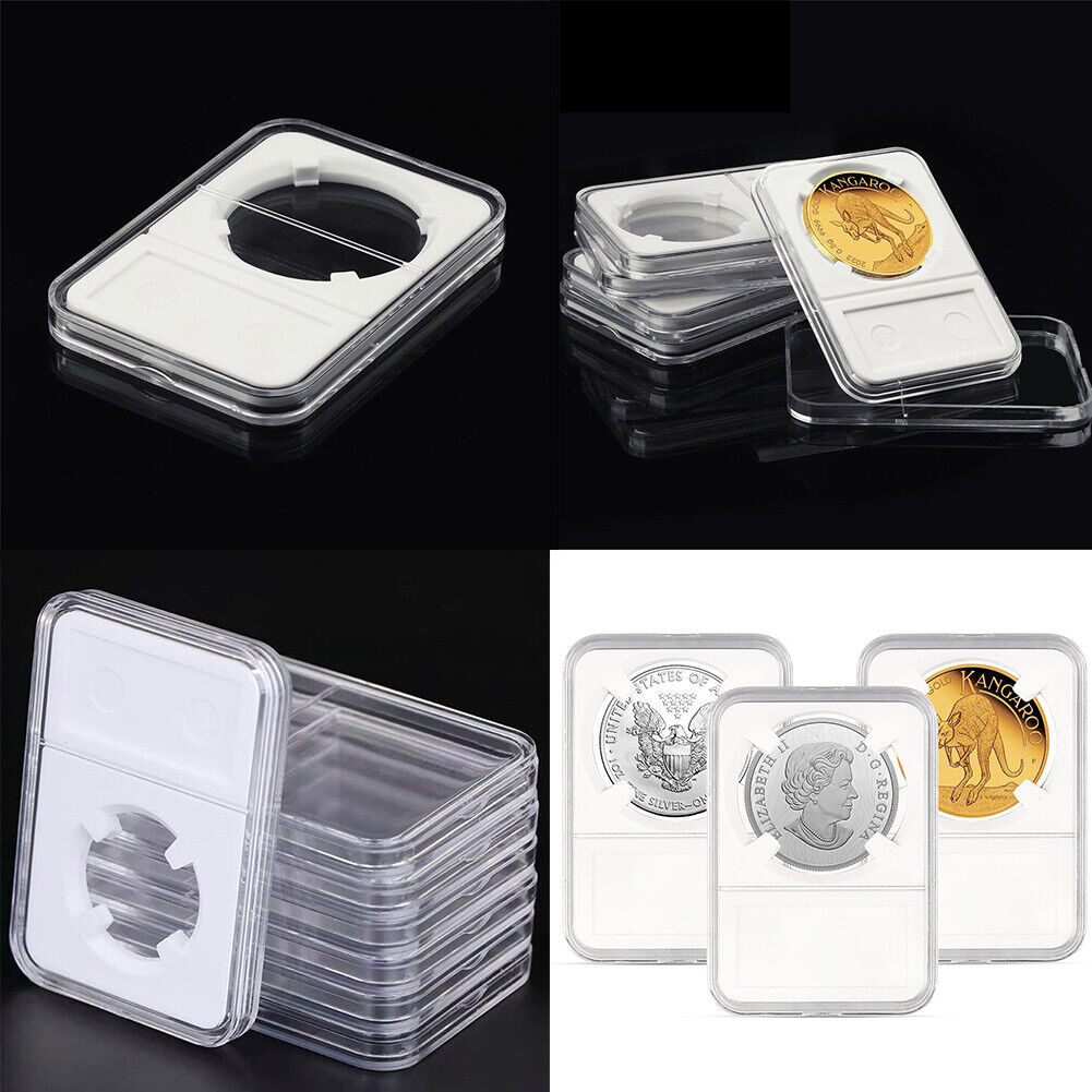 US 20-40 Pcs Coin Slab Display Holder Storage 40mm for AMERICAN SILVER EAGLE 1oz